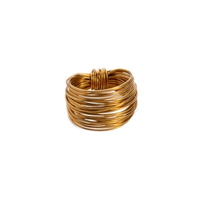 Gold wire wrapped Aphrodite ring by Black & Sigi